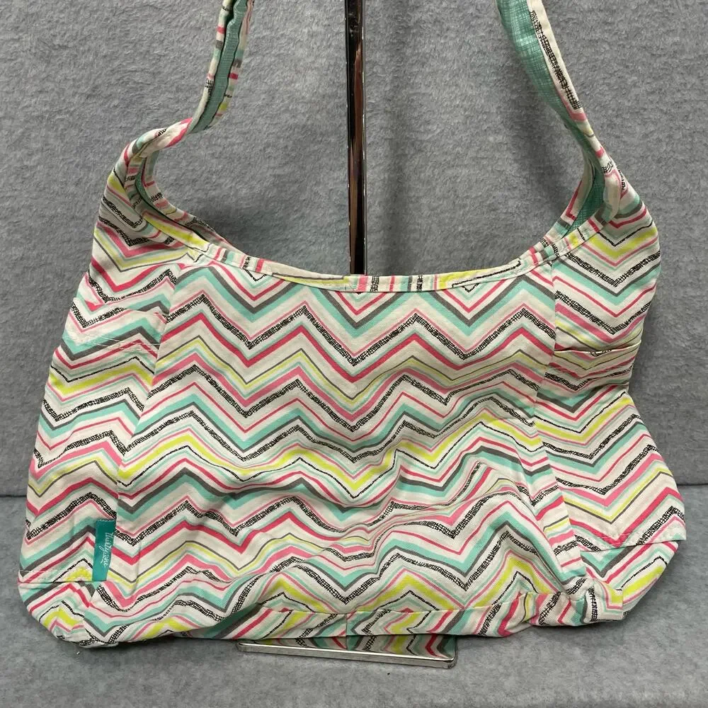 Thirty One Retired Roundabout Reversible Party Punch Hobo Bag